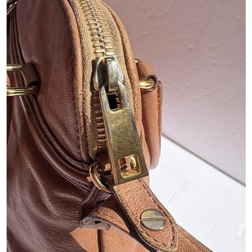 MARC JACOBS Preston Convertible Camel Brown Leather Tote Handbag Rare Authentic - Picture 11 of 16